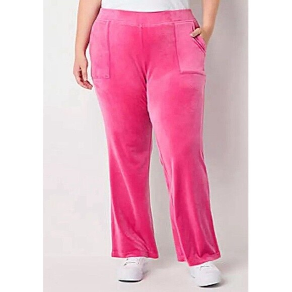 Juicy Couture Leggings Sweatpants Womens 1X Plus Cream Lounge PJ Pants Plus Size - Picture 9 of 9